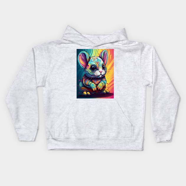 Cute little beautiful chinchilla. Kids Hoodie by osadchyii